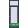 Pricing Entrance doors 900x2600 mm DOOR KORSA ENERGY-SAVING REHAU SYNEGO ANTHRACITE_GREY_STRUKTURAL two-sided. Price: 8 959.54 PLN