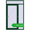 Ustalenie cen Drzwi zewnętrzne 1400x2300 mm DOOR KORSA OPTIMUM REHAU BRILLANT MOSS_GREEN dwustronny. Cena: 1 365.71 EUR
