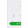 Pricing Entrance doors 1150x2280 mm DOOR KORSA OPTIMUM REHAU BRILLANT RAL 9016 Traffic white two-sided. Price: 1084,83 €