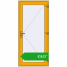 Ustalenie cen Drzwi zewnętrzne 960x2100 mm DOOR ALU STANDARD 72 RAL 1003 Signal yellow dwustronny. Cena: 847,06 €