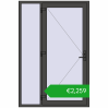 Pricing Entrance doors 1400x2100 mm DOOR KORSA ENERGY-SAVING REHAU SYNEGO BASALT_GREY two-sided. Price: 2258,99 €