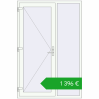Pricing Entrance doors 1400x2100 mm DOOR KORSA ALU STANDARD 72 RAL 9016 Traffic white two-sided. Price: 1396,03 €