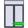 Pricing Entrance doors 1800x2500 mm DOOR KORSA OPTIMUM REHAU BRILLANT ANTHRACITE_GREY_STRUKTURAL two-sided. Price: 9 484.65 PLN