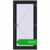 Ustalenie cen Drzwi zewnętrzne 900x1850 mm DOOR KORSA OPTIMUM REHAU BRILLANT BLACK_ULTI-MATT dwustronny. Cena: 758,54 €