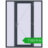 Pricing Entrance doors 1640x2100 mm DOOR KORSA OPTIMUM REHAU BRILLANT ANTHRACITE_GREY_STRUKTURAL two-sided. Price: 7 025.04 PLN