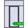Pricing Entrance doors 1800x2500 mm DOOR KORSA OPTIMUM REHAU BRILLANT ANTHRACITE_GREY_STRUKTURAL two-sided. Price: 4628,38 zł