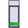 Pricing Entrance doors 1000x2500 mm DOOR ENERGY-SAVING REHAU SYNEGO ANTHRACITE_GREY_STRUKTURAL two-sided. Price: 6270,06 zł
