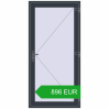Pricing Entrance doors 1050x2160 mm DOOR KORSA OPTIMUM REHAU BRILLANT ANTHRACITE_GREY_STRUKTURAL two-sided. Price: 895.92 EUR
