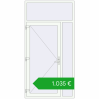 Pricing Drzwi zewnętrzne 1300x2560 mm DOOR KORSA OPTIMUM REHAU BRILLANT RAL 9016 Traffic white dwustronny. Price: 1035,10 €