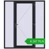 Pricing Entrance doors 1800x2100 mm DOOR KORSA OPTIMUM REHAU BRILLANT BLACK_ULTI-MATT two-sided. Price: 6 247.46 PLN