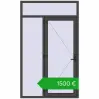 Ustalenie cen Drzwi zewnętrzne 1500x2500 mm DOOR ENERGY-SAVING REHAU SYNEGO BASALT_GREY dwustronny. Cena: 1499,85 €