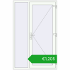 Pricing Entrance doors 1340x2100 mm DOOR KORSA OPTIMUM REHAU BRILLANT RAL 9016 Traffic white two-sided. Price: 1205,17 €