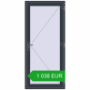 Pricing Entrance doors 1000x2200 mm DOOR KORSA OPTIMUM REHAU BRILLANT ANTHRACITE_GREY_STRUKTURAL two-sided. Price: 1 038.02 EUR