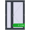 Pricing Entrance doors 1400x2100 mm DOOR KORSA OPTIMUM REHAU BRILLANT ANTHRACITE_GREY_STRUKTURAL two-sided. Price: 2285,81 €