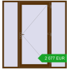 Pricing Entrance doors 2000x2100 mm DOOR KORSA ENERGY-SAVING REHAU SYNEGO WALNUT two-sided. Price: 2 076.87 EUR