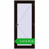 Pricing Entrance doors 900x2100 mm DOOR KORSA OPTIMUM REHAU BRILLANT BLACK_BROWN external. Price: 3 412.6 PLN