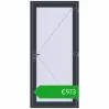 Pricing Entrance doors 1000x2200 mm DOOR OPTIMUM REHAU BRILLANT ANTHRACITE_GREY_STRUKTURAL two-sided. Price: 972,52 €