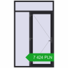 Pricing Entrance doors 1500x2500 mm DOOR KORSA ENERGY-SAVING REHAU SYNEGO BLACK_ULTI-MATT two-sided. Price: 7 423.87 PLN