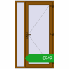 Pricing Entrance doors 1200x2100 mm DOOR OPTIMUM REHAU BRILLANT GOLDEN OAK two-sided. Price: 949,31 €