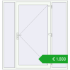 Ustalenie cen Drzwi zewnętrzne 2000x2100 mm DOOR KORSA ALU STANDARD 72 RAL 9016 Traffic white dwustronny. Cena: 1888,30 €