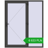 Pricing Entrance doors 1800x2200 mm DOOR KORSA OPTIMUM REHAU BRILLANT BASALT_GREY two-sided. Price: 6 633.24 PLN