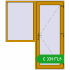 Pricing Entrance doors 1800x2100 mm DOOR KORSA ALU STANDARD 72 RAL 1005 Honey yellow two-sided. Price: 6 989.31 PLN