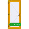Pricing Entrance doors 900x2010 mm DOOR ALU STANDARD 72 RAL 1004 Golden yellow two-sided. Price: 1305,65 €