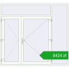 Pricing Entrance doors 2400x2200 mm DOOR KORSA ALU STANDARD 72 RAL 9016 Traffic white two-sided. Price: 8424,35 zł