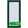 Pricing Entrance doors 1000x2050 mm DOOR KORSA OPTIMUM REHAU BRILLANT MOSS_GREEN two-sided. Price: 799,97 €