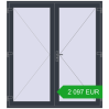 Pricing Entrance doors 1880x2100 mm DOOR KORSA OPTIMUM REHAU BRILLANT ANTHRACITE_GREY_STRUKTURAL two-sided. Price: 2 096.95 EUR