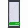 Ustalenie cen Drzwi zewnętrzne 1000x2200 mm DOOR OPTIMUM REHAU BRILLANT ANTHRACITE_GREY_STRUKTURAL dwustronny. Cena: 972,52 €
