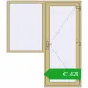 Pricing Entrance doors 1800x2100 mm DOOR ALU STANDARD 72 RAL 1000 Green beige two-sided. Price: 1428,22 €