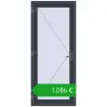 Pricing Entrance doors 900x2100 mm DOOR OPTIMUM REHAU BRILLANT ANTHRACITE_GREY_STRUKTURAL two-sided. Price: 1085,72 €