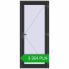 Pricing Entrance doors 900x2100 mm DOOR KORSA OPTIMUM REHAU BRILLANT ANTHRACITE_GREY_GLATT two-sided. Price: 3 354.36 PLN