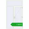 Pricing Entrance doors 1430x2500 mm DOOR KORSA OPTIMUM REHAU BRILLANT RAL 9016 Traffic white two-sided. Price: 1168,66 €