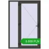Ustalenie cen Drzwi zewnętrzne 1400x2100 mm DOOR KORSA ENERGY-SAVING REHAU SYNEGO BASALT_GREY dwustronny. Cena: 6 809.35 PLN