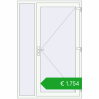 Ustalenie cen Drzwi zewnętrzne 1400x2100 mm DOOR KORSA ALU STANDARD 72 RAL 9016 Traffic white dwustronny. Cena: 1753,67 €