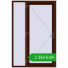 Pricing Entrance doors 1400x2100 mm DOOR KORSA ENERGY-SAVING REHAU SYNEGO BLACK_CHERRY two-sided. Price: 2 258.99 EUR