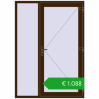 Pricing Entrance doors 1500x2100 mm DOOR KORSA OPTIMUM REHAU BRILLANT DARK_OAK two-sided. Price: 1327,15 €