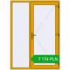Pricing Entrance doors 1500x2100 mm DOOR KORSA ALU STANDARD 72 RAL 1004 Golden yellow two-sided. Price: 7 173.52 PLN