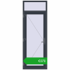Pricing Entrance doors 840x2370 mm DOOR KORSA OPTIMUM REHAU BRILLANT ANTHRACITE_GREY_STRUKTURAL two-sided. Price: 1170,46 €