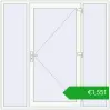 Pricing Entrance doors 2000x2000 mm DOOR OPTIMUM REHAU BRILLANT RAL 9016 Traffic white two-sided. Price: 1551,16 €