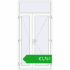 Pricing Entrance doors 1200x2440 mm DOOR KORSA ALU STANDARD 72 RAL 9016 Traffic white two-sided. Price: 2347,77 €