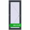 Pricing Entrance doors 900x2100 mm DOOR KORSA OPTIMUM REHAU BRILLANT ANTHRACITE_GREY_STRUKTURAL two-sided. Price: 983.29 EUR