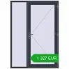 Pricing Entrance doors 1500x2100 mm DOOR KORSA OPTIMUM REHAU BRILLANT ANTHRACITE_GREY_STRUKTURAL two-sided. Price: 1 327.15 EUR