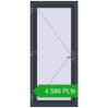 Pricing Entrance doors 900x2000 mm DOOR KORSA OPTIMUM REHAU BRILLANT ANTHRACITE_GREY_STRUKTURAL two-sided. Price: 4 585.71 PLN