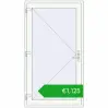 Pricing Entrance doors 1100x2000 mm DOOR ALU STANDARD 72 RAL 9016 Traffic white two-sided. Price: 1125,19 €