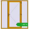 Pricing Entrance doors 2000x2100 mm DOOR KORSA ALU STANDARD 72 RAL 1005 Honey yellow two-sided. Price: 1487,16 €
