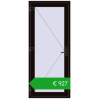 Pricing Entrance doors 900x2100 mm DOOR OPTIMUM REHAU BRILLANT BLACK_BROWN two-sided. Price: 926,76 €