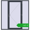 Pricing Entrance doors 2000x2100 mm DOOR KORSA OPTIMUM REHAU BRILLANT ANTHRACITE_GREY_STRUKTURAL two-sided. Price: 1620,91 €